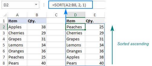 Excel Formula Sort Numbers Ascending Or Descending Exceljet