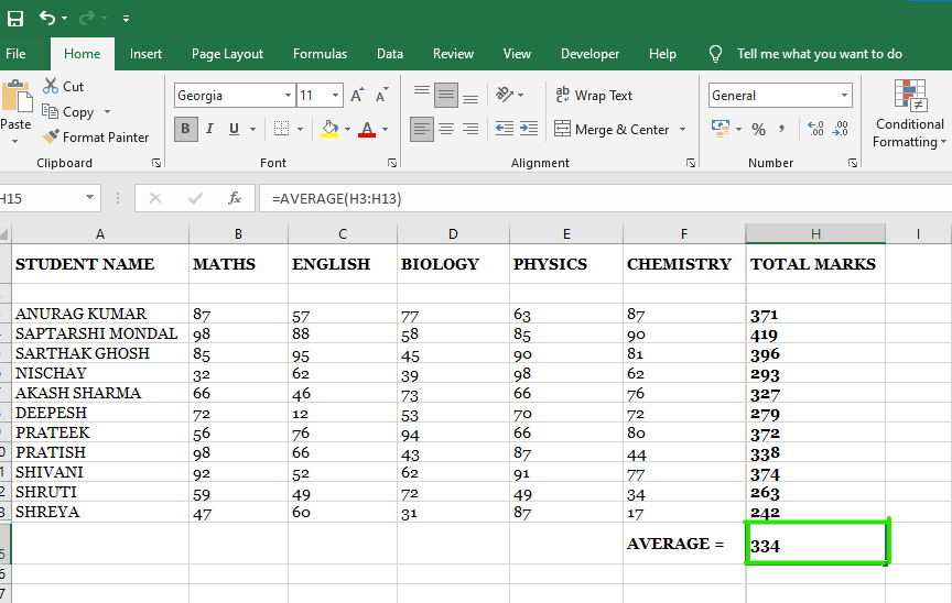 Excel Formulas Basic Functions Like Sum Average