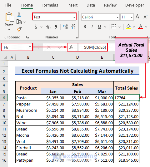 Excel Formulas Not Calculating 11 Ways To Fix It