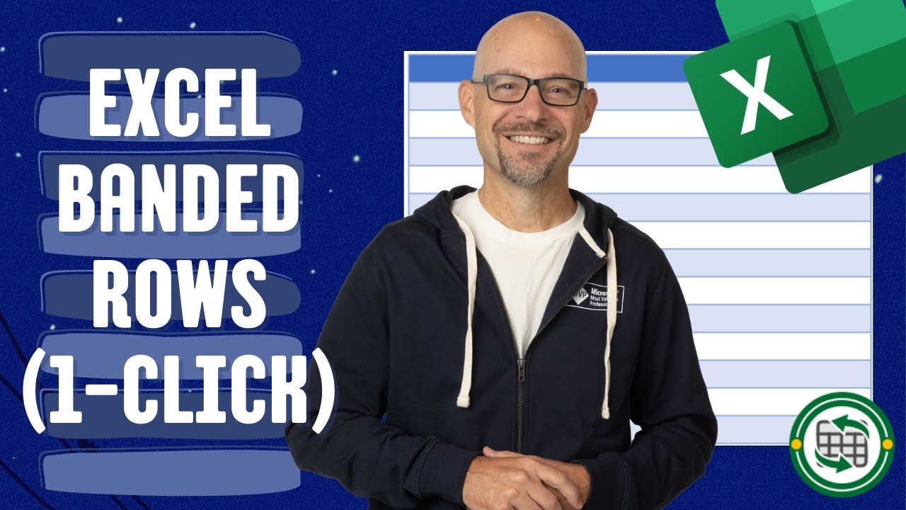 Excel How To Create Banded Rows With One Click Youtube