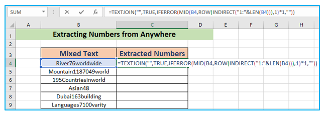 Excel How To Extract Numbers From String