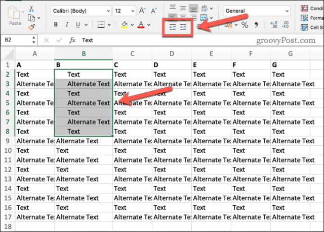 Excel Indent Indenting Cell Contents Youtube