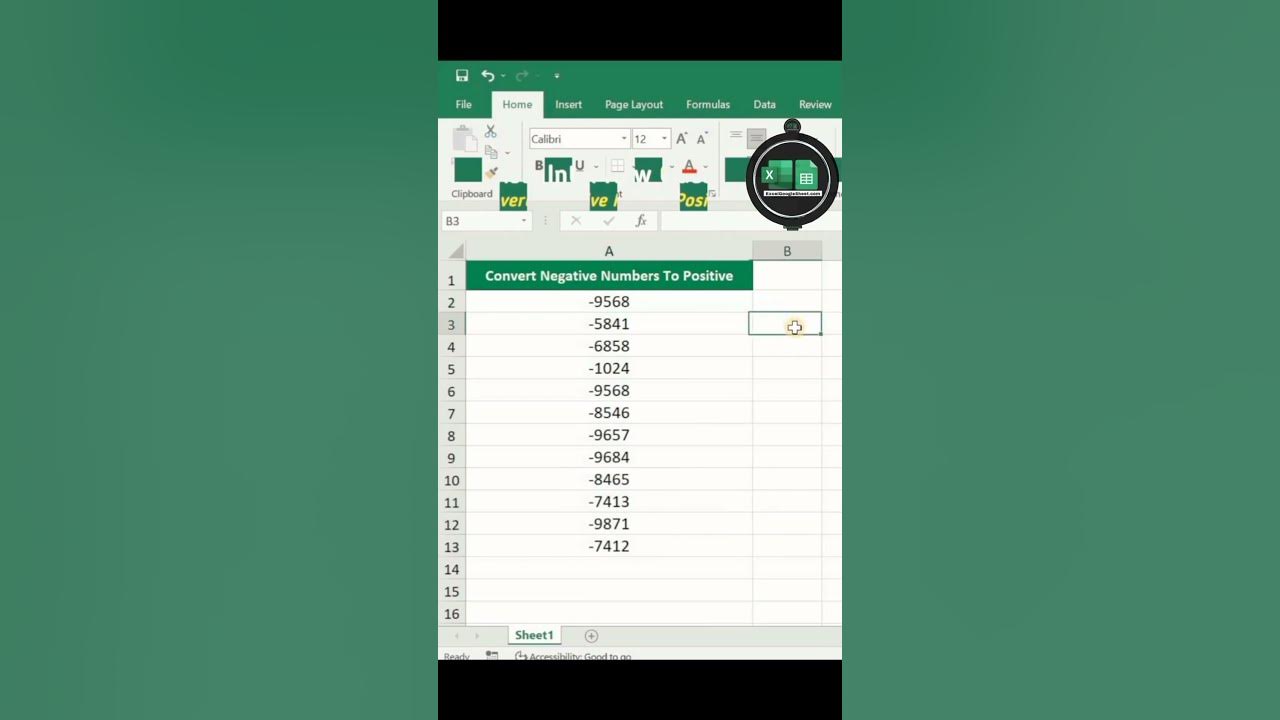 Excel Magic Convert Negative Numbers To Positive In Seconds Excel