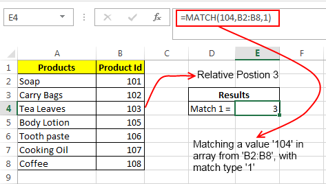 Excel Match Function How To Use