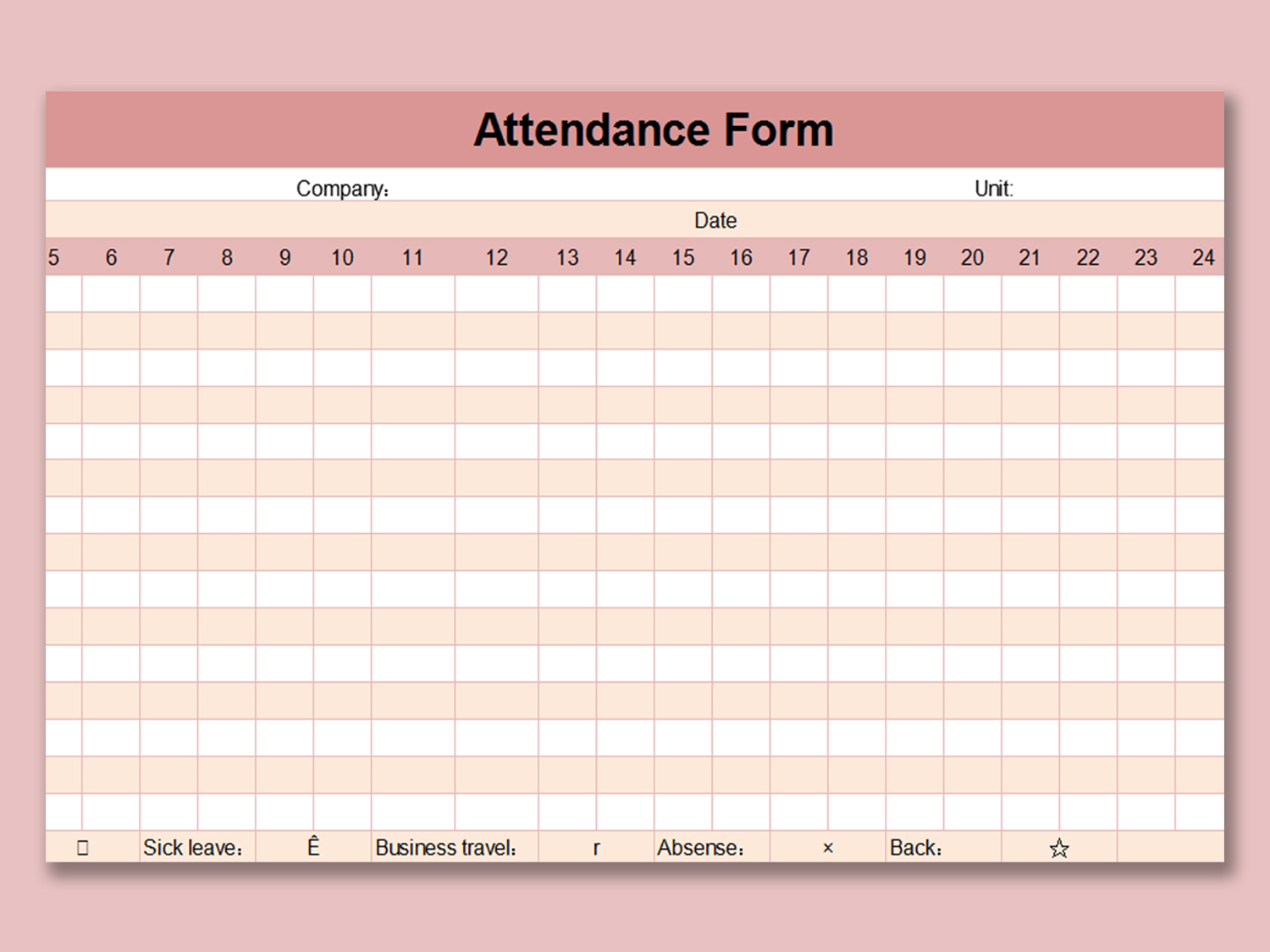 Excel Of Simple Attendance Sheet Xlsx Wps Free Templates