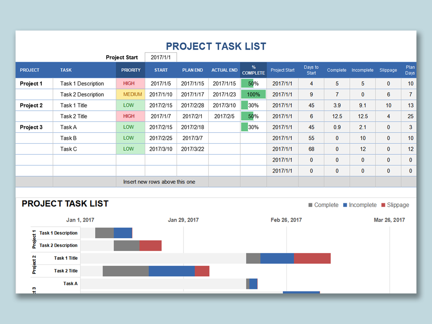 Excel Of Simple Project Task List Xlsx Wps Free Templates