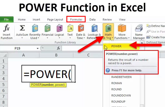 Excel Power Function Exceljet