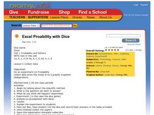 Excel Probability With Dice Lesson Plan For 4Th 6Th Grade Lesson Planet