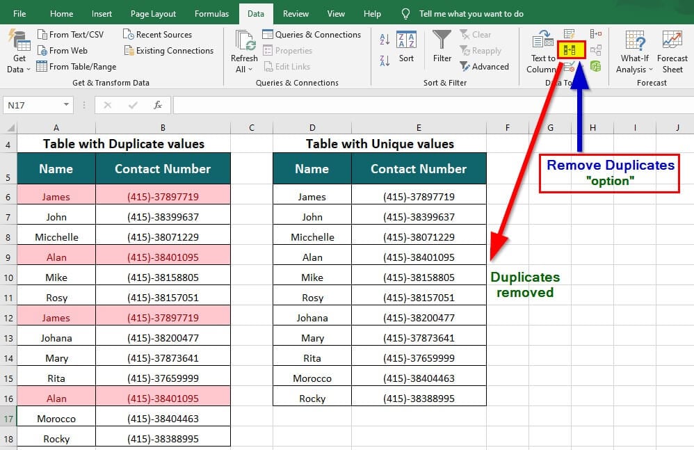 Excel Remove Duplicates In Columns Find And Remove Duplicate Values Earn Amp Excel