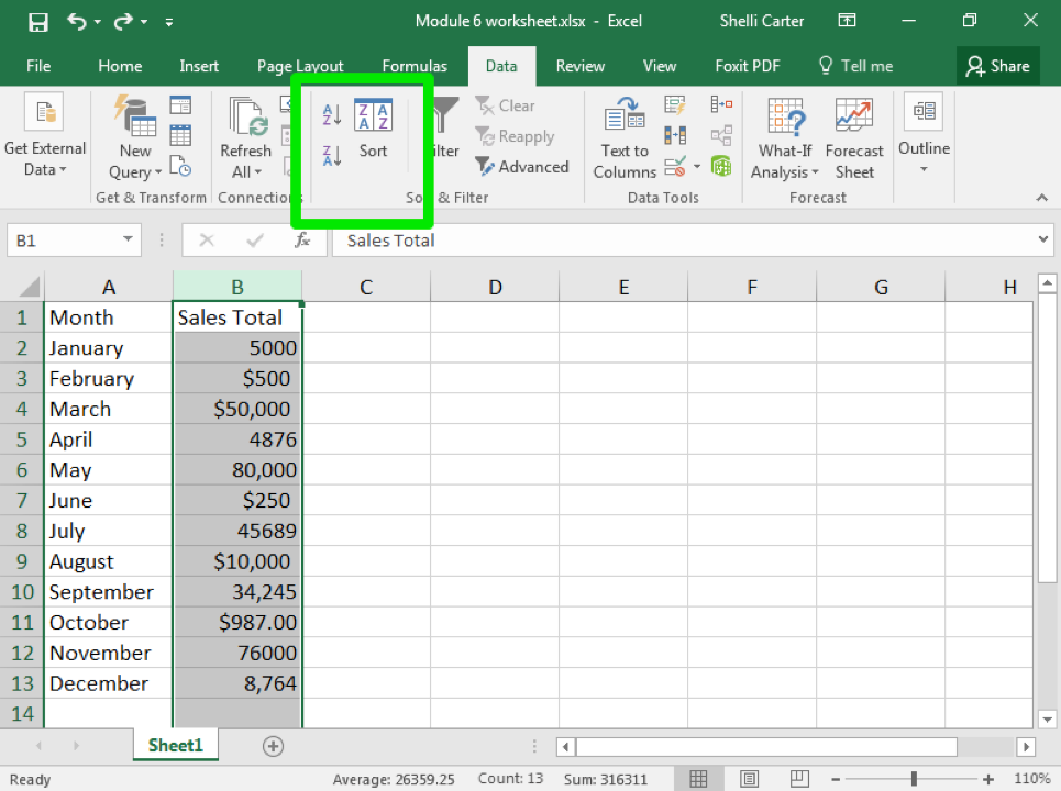 Excel Sorting And Filtering Data Youtube