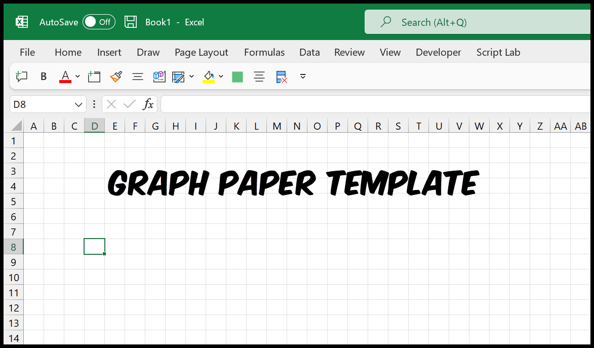 Excel Square Grid Template Web How To Make Graph Paper In Excel Step 1