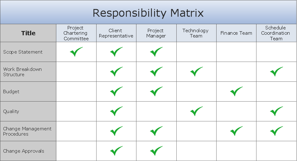 Excel Template Roles And Responsibilities