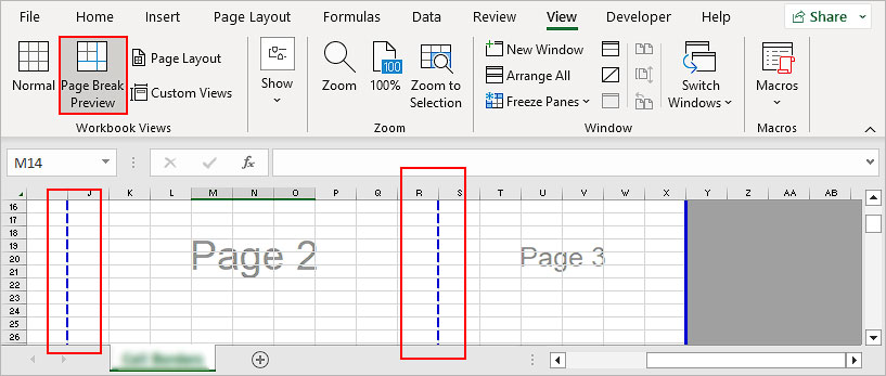 Excel Trick How To Remove Page Break Or Dotted Lines In Excel Youtube