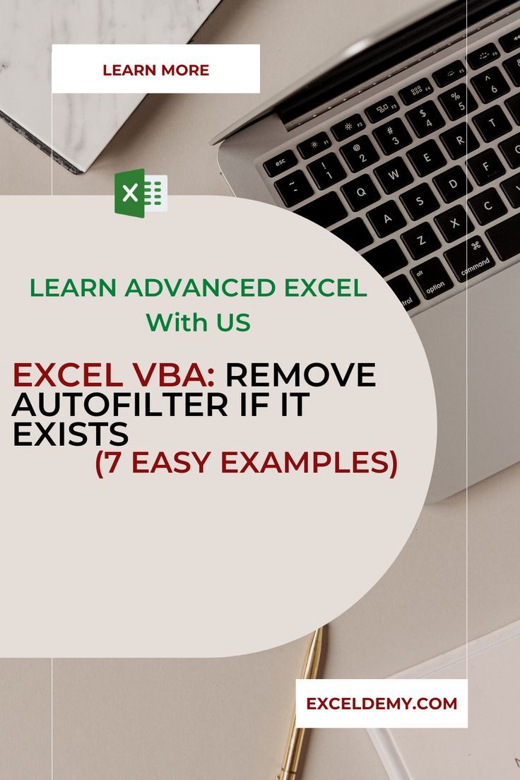 Excel Vba Remove Autofilter If It Exists 7 Examples Exceldemy