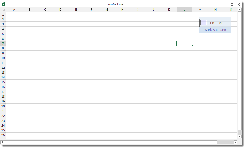 Excel Work Area View Full Screen Formula Bar