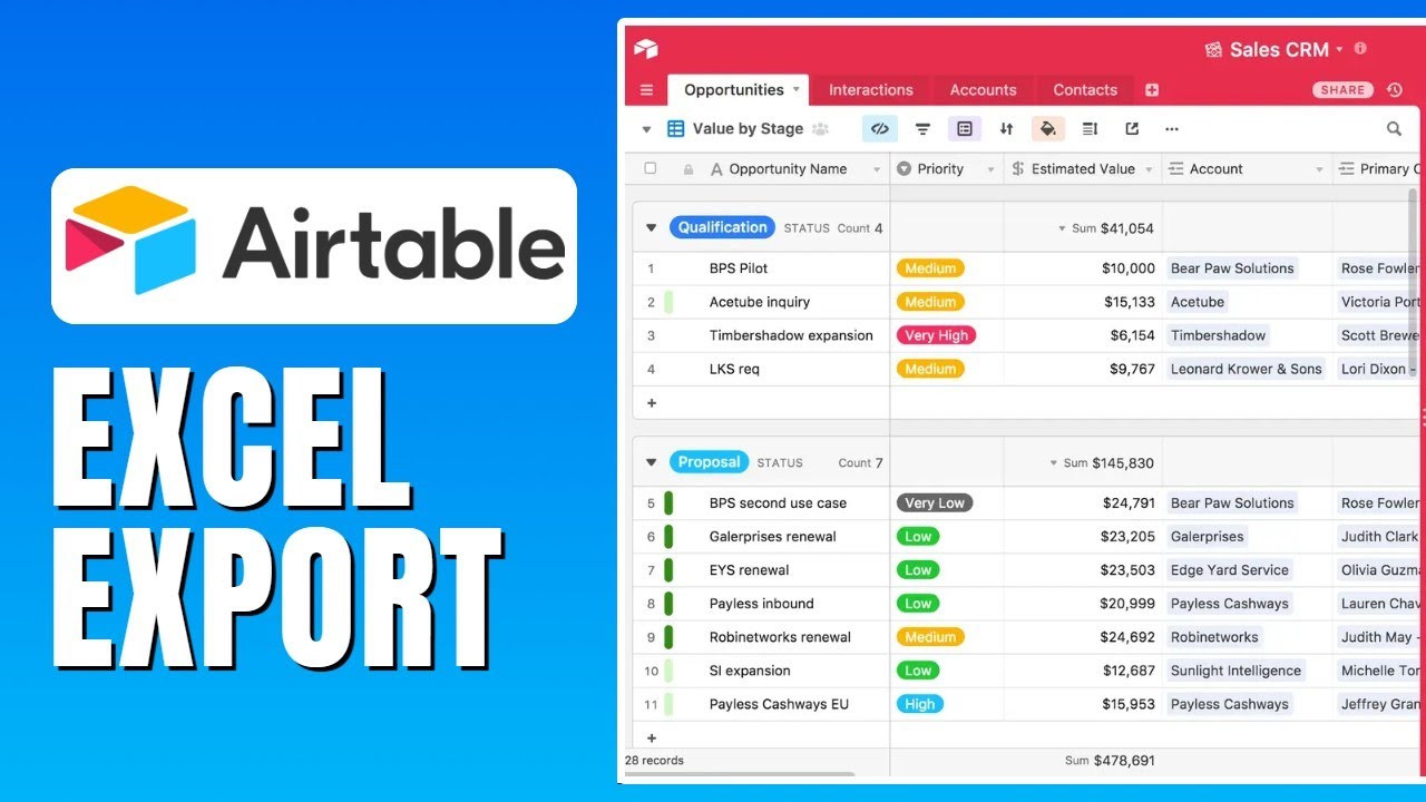 Export Airtable To Excel