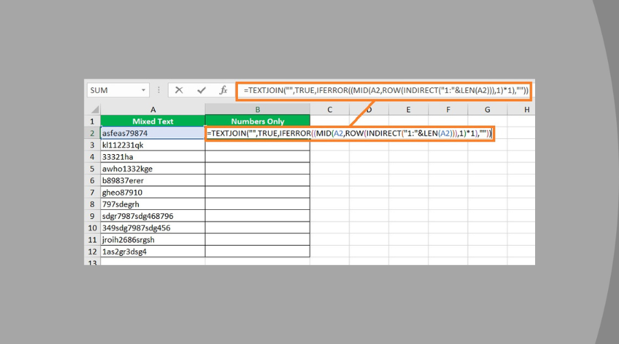 Extract Numbers From Mixed Text Strings In Excel Easy Solution