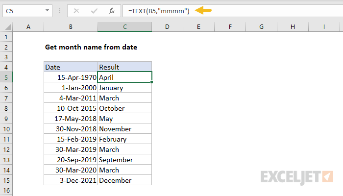 Extracting Month And Year From Date In Excel Excel Tutorial Excel