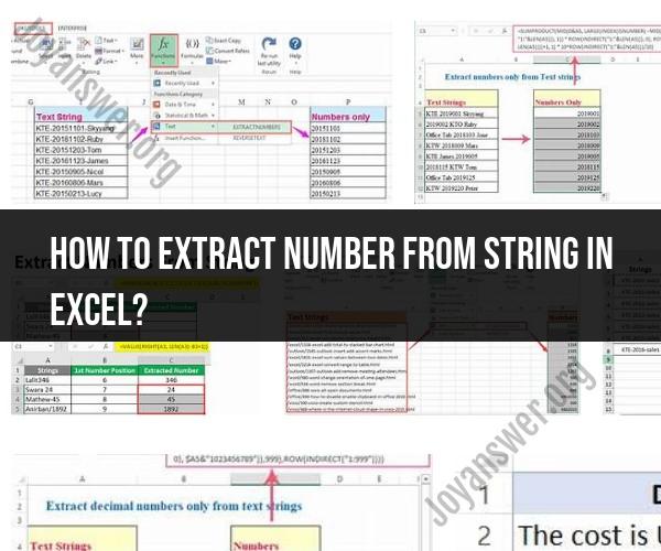 Extracting Numbers From A String In Excel Complete Guide