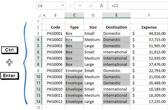 Fill Blank Cells With Cell Value Above Excel Tip Youtube