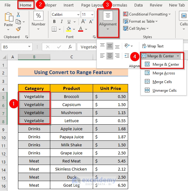 Fixed Merge Cells Button Is Greyed Out In Excel Exceldemy