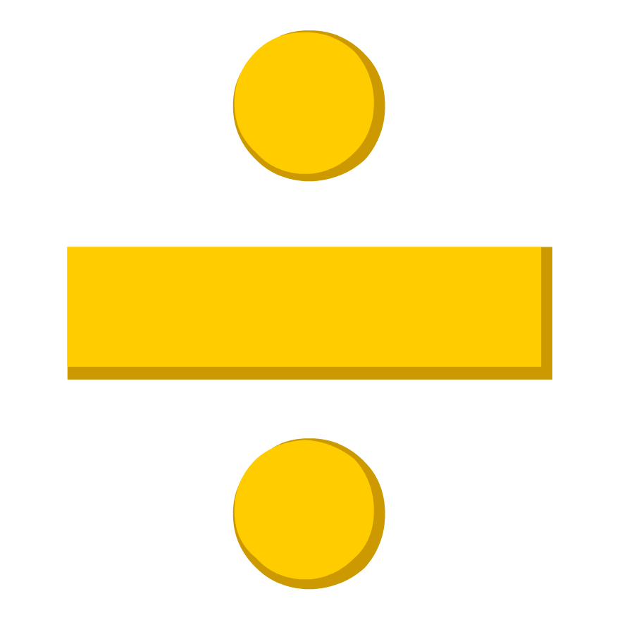 Flashcard Of A Math Symbol For Division Clipart Etc