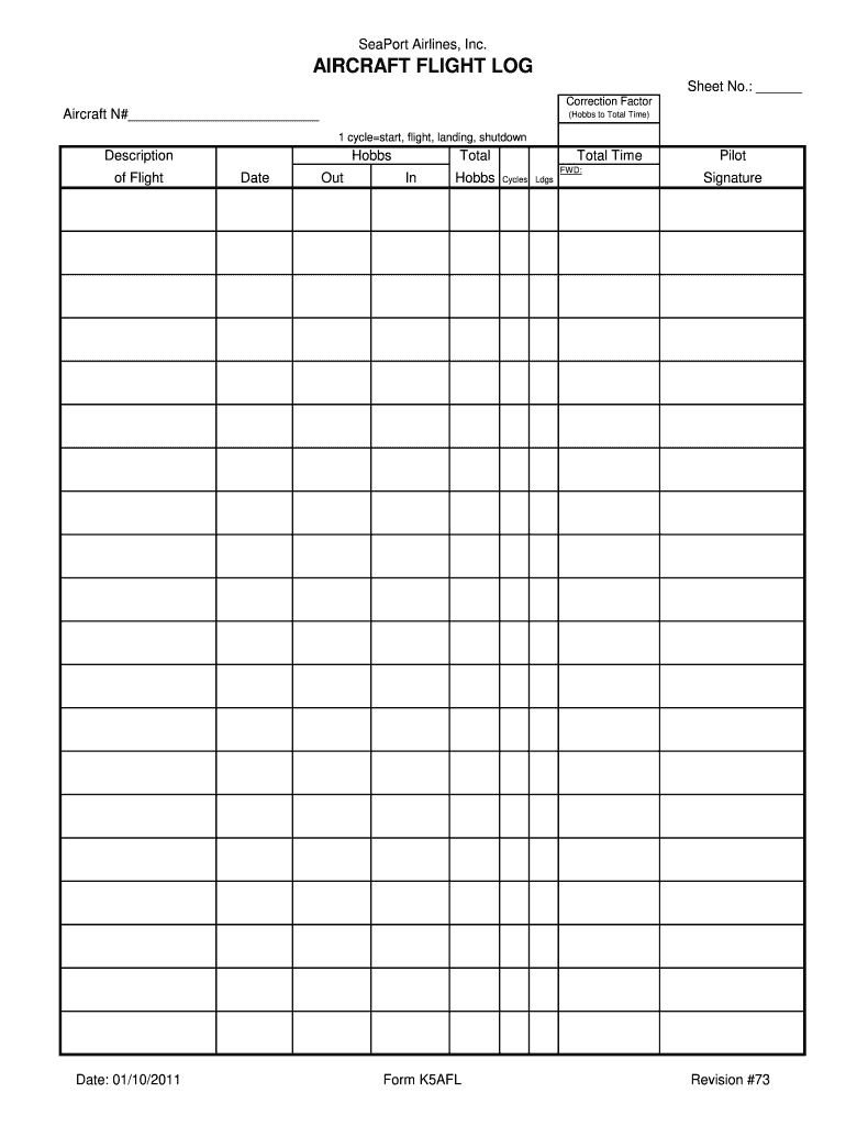 Flight Log Spreadsheet Ms Excel Templates