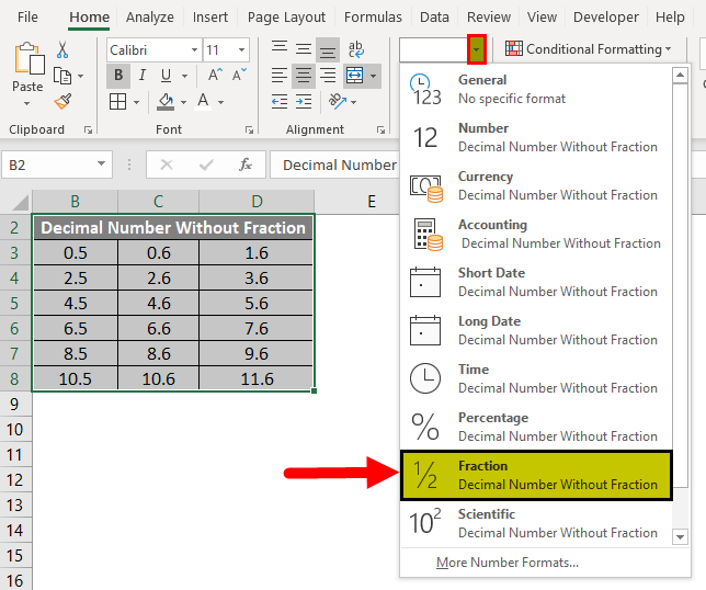 Fractions In Excel Shortcuts Examples How To Use Write