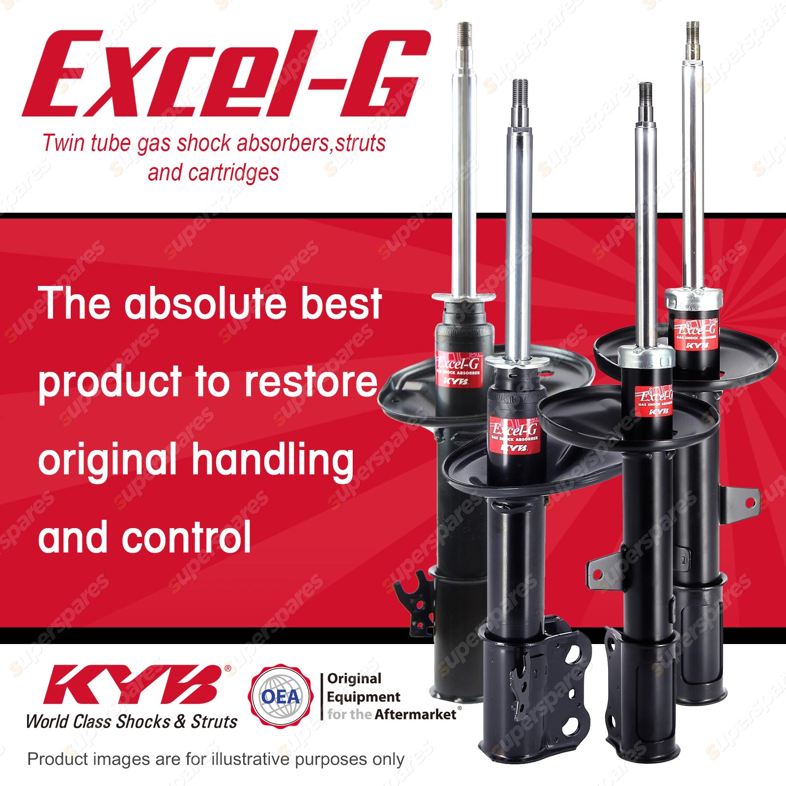 Front Rear Kyb Excel G Shock Absorbers For Toyota Camry Sdv10 Sxv10