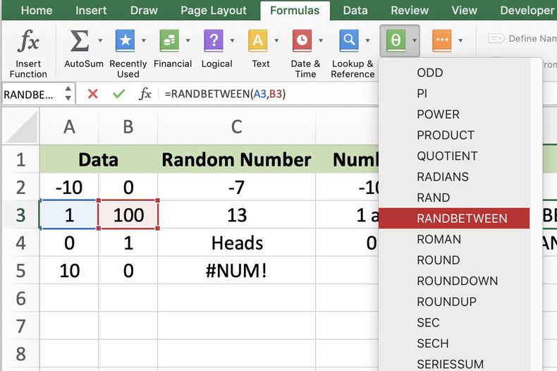 Generate Random Number In Excel By Using Rand Randbetween In Excel