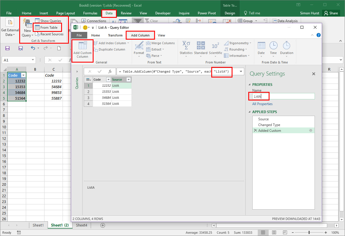 Getting Started With Get Transform In Excel Excel