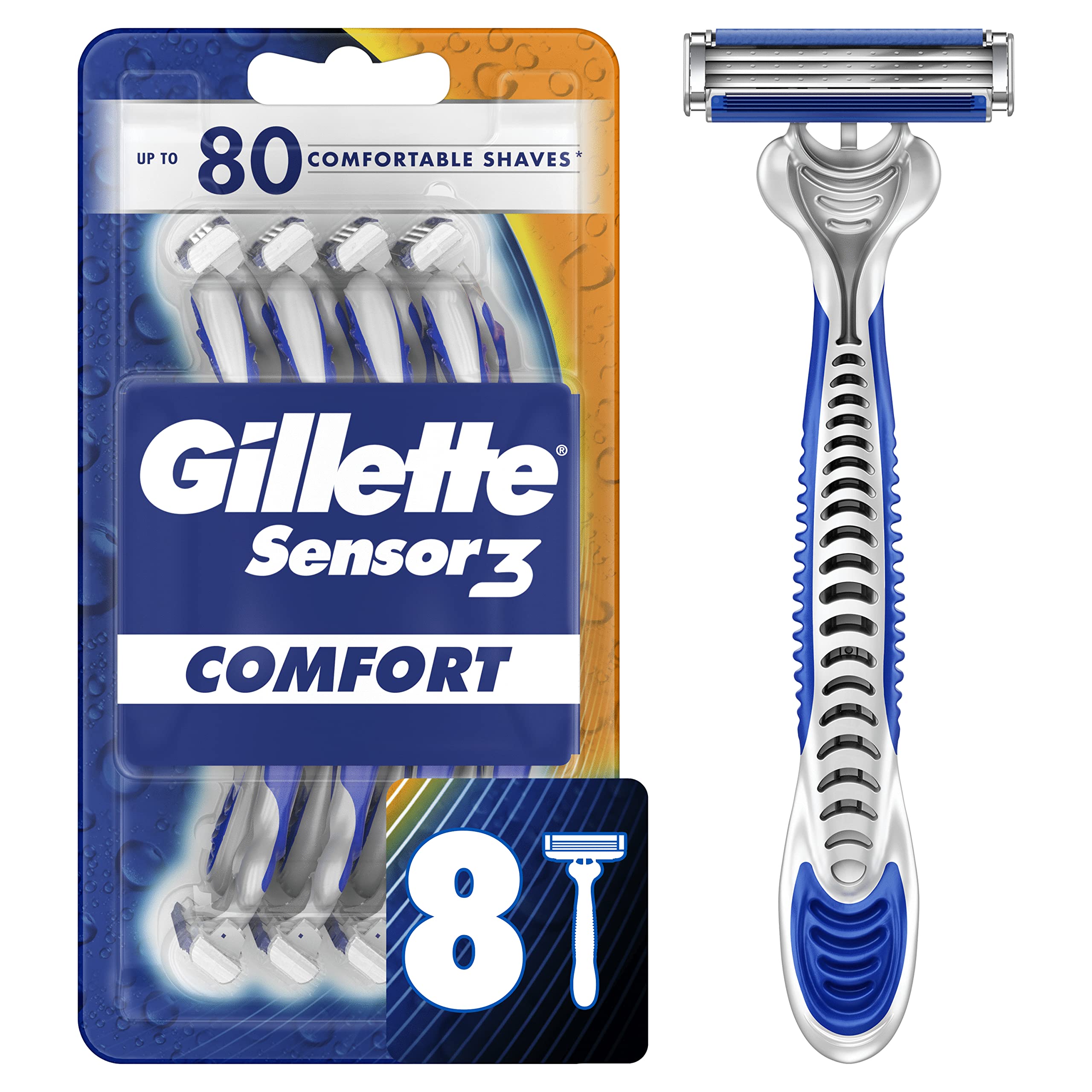 Gillette Sensor Excel Men S Shaving Razor Handle 3 Self Adjusting