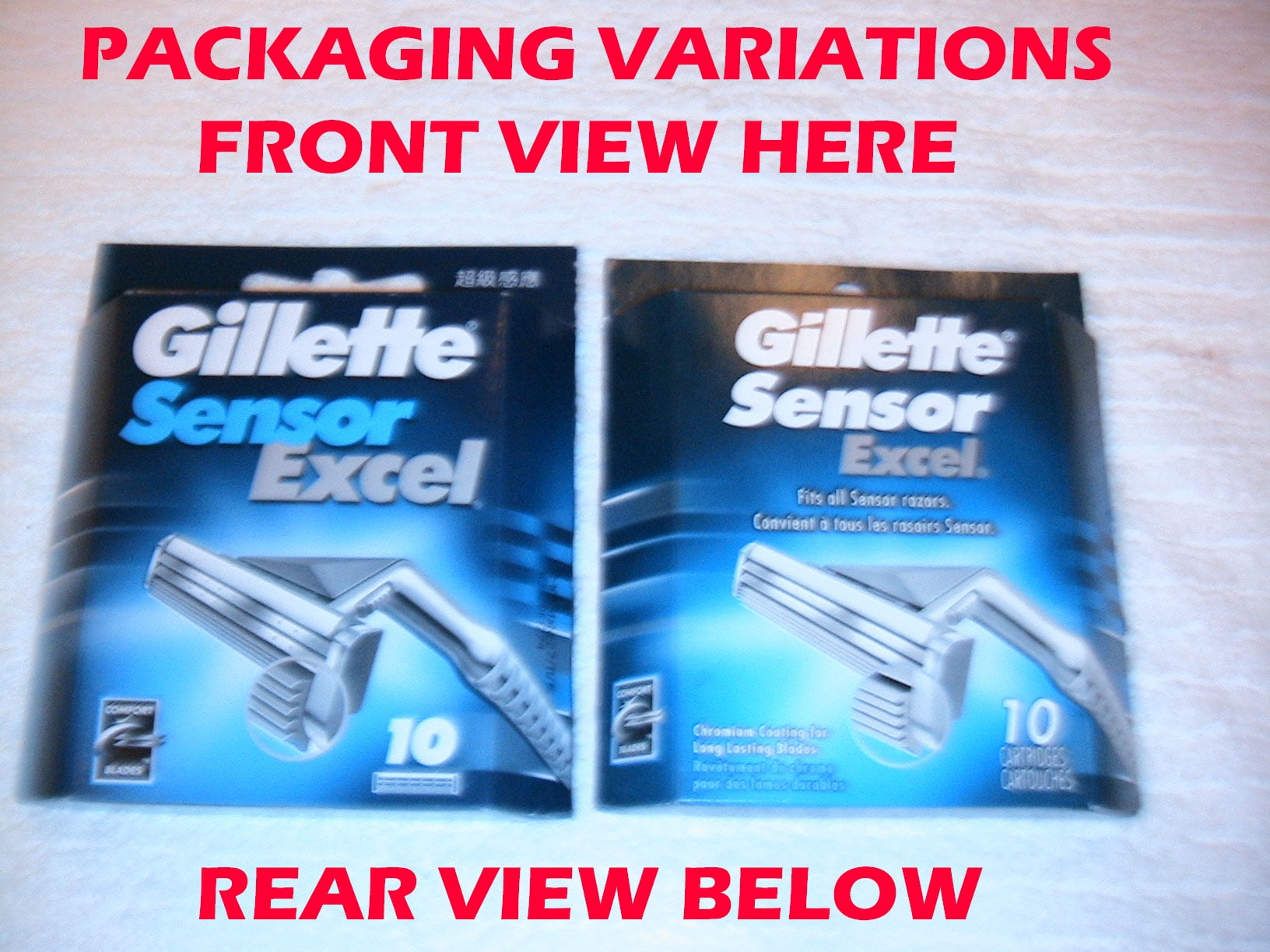 Gillette Sensor Excel Refill Blades 10 Cartridges