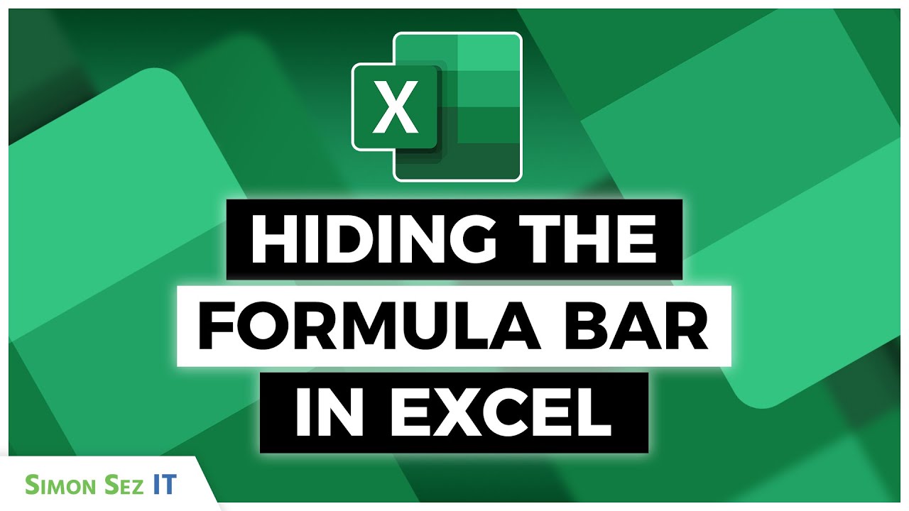 Hide The Formula Bar In Excel 3 Easy Ways Youtube