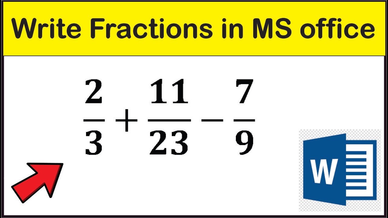 How Can I Type Fractions In Microsoft Word Tslasopa