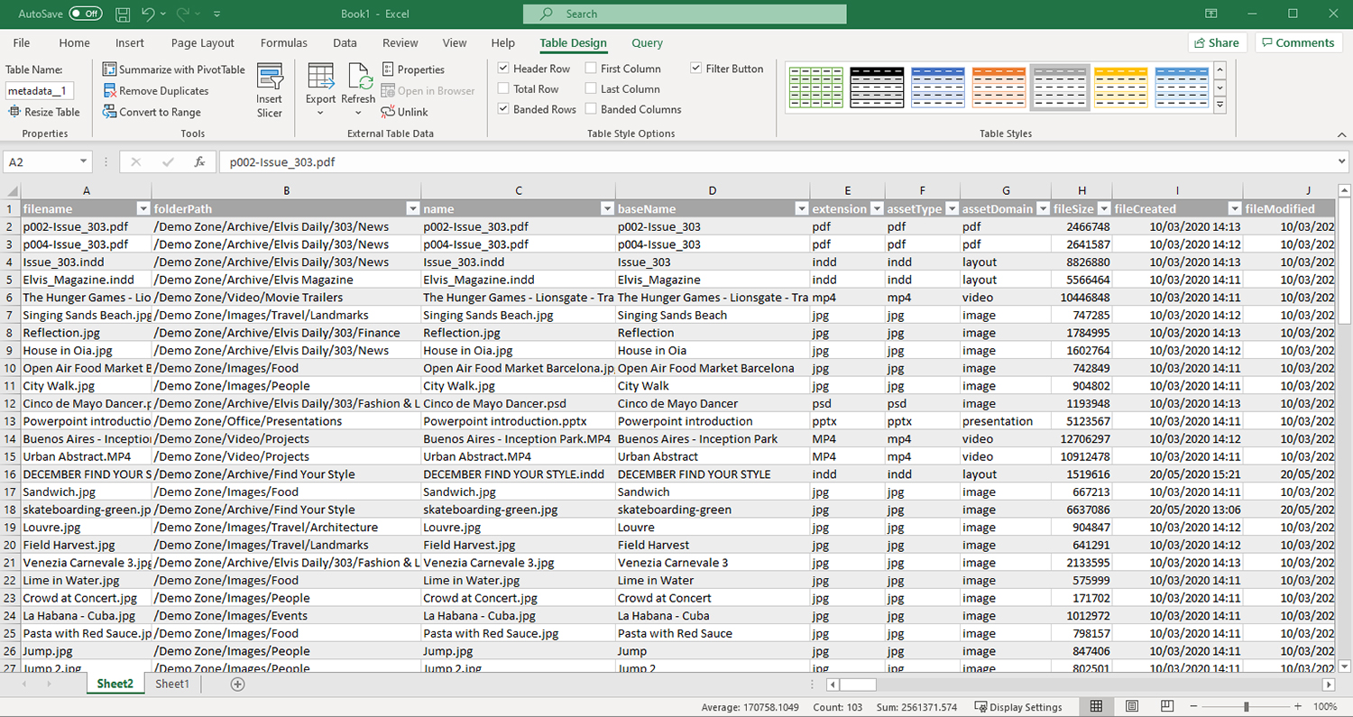 How to Export Excel File Metadata Easily