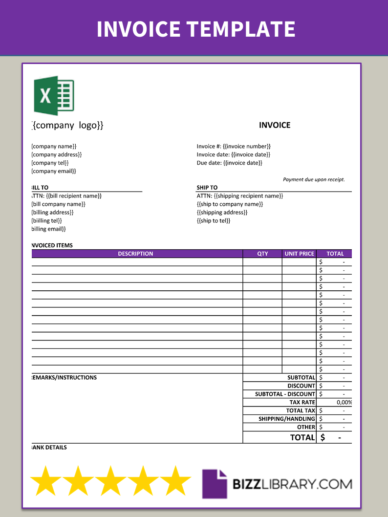 How Do I Create An Invoice Template In Excel Mazsolid