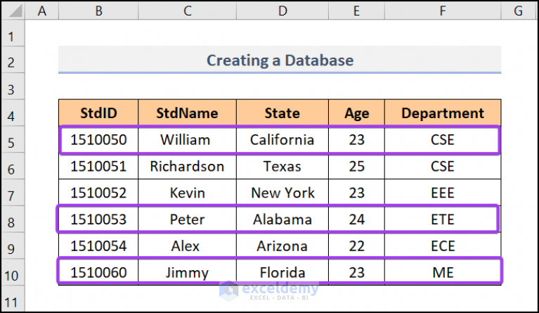 5 Simple Steps to Create a Database in Excel