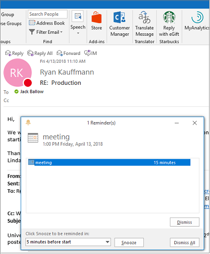 How Do I Set Reminders In Outlook Calendar Design Talk