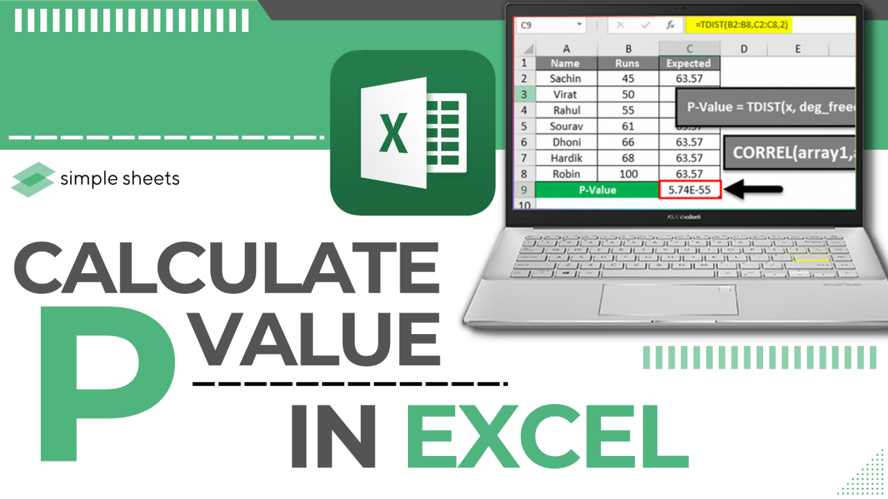 5 Simple Ways to Calculate P-Value in Excel