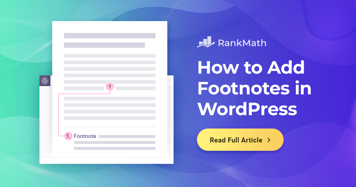 How To Add Footnotes In Wordpress The Easy Way Rank Math