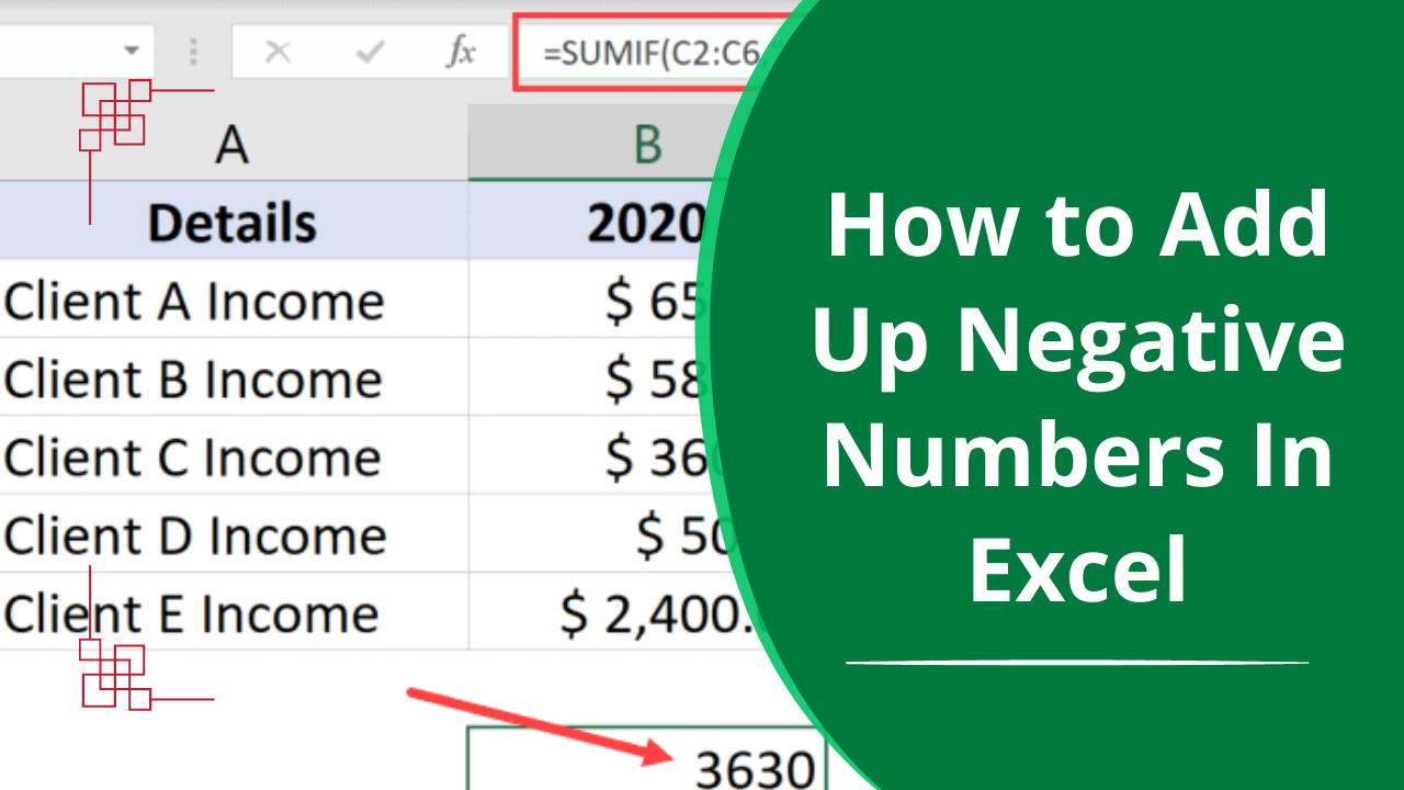 How To Add Negative Numbers In Excel