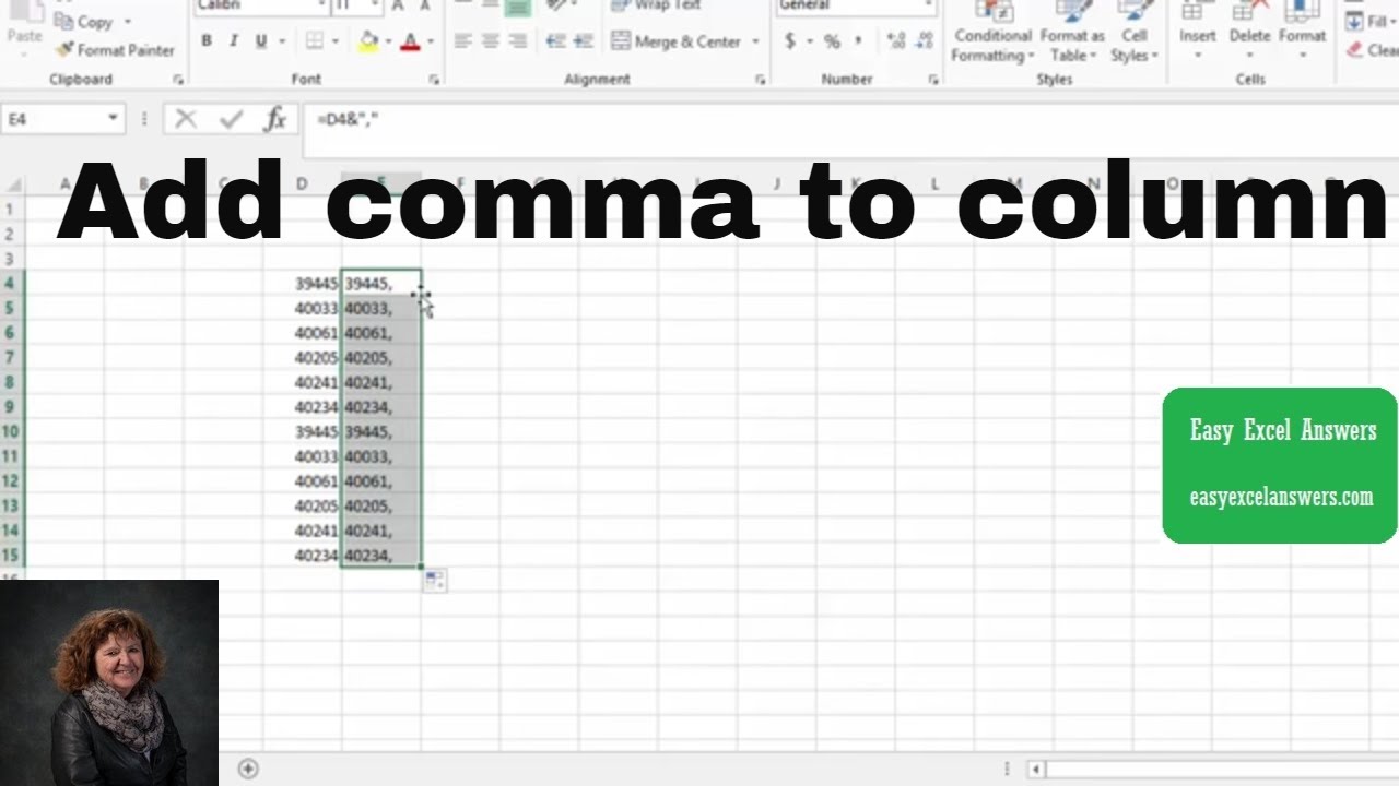 How To Add Single Quotes And Comma In Excel Formula 4 Ways