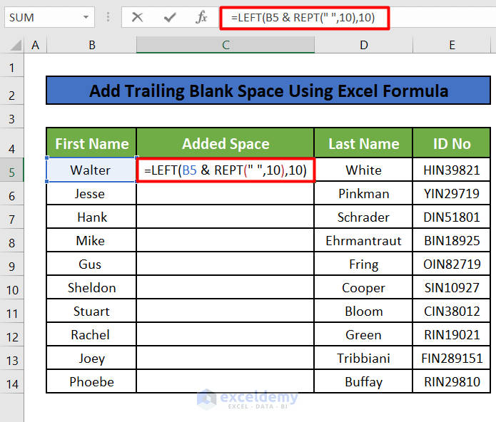 How To Add Space In Excel Spreadcheaters