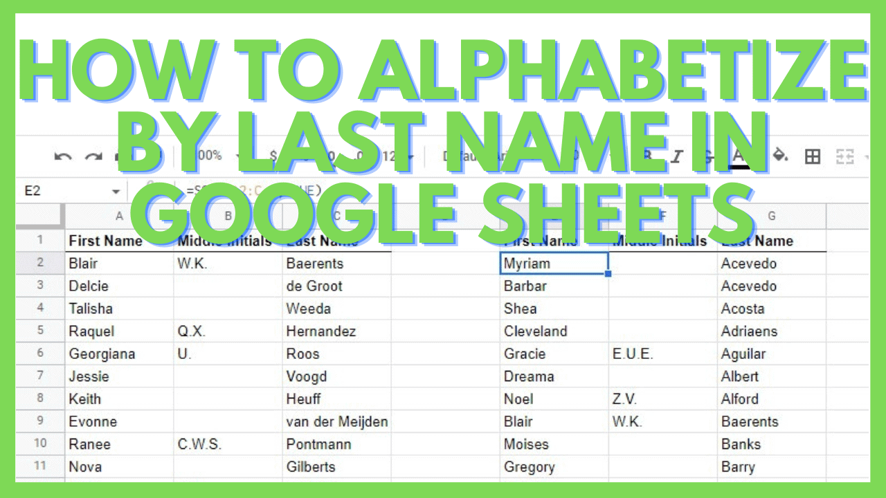 5 Ways to Alphabetize Last Names in Excel Easily