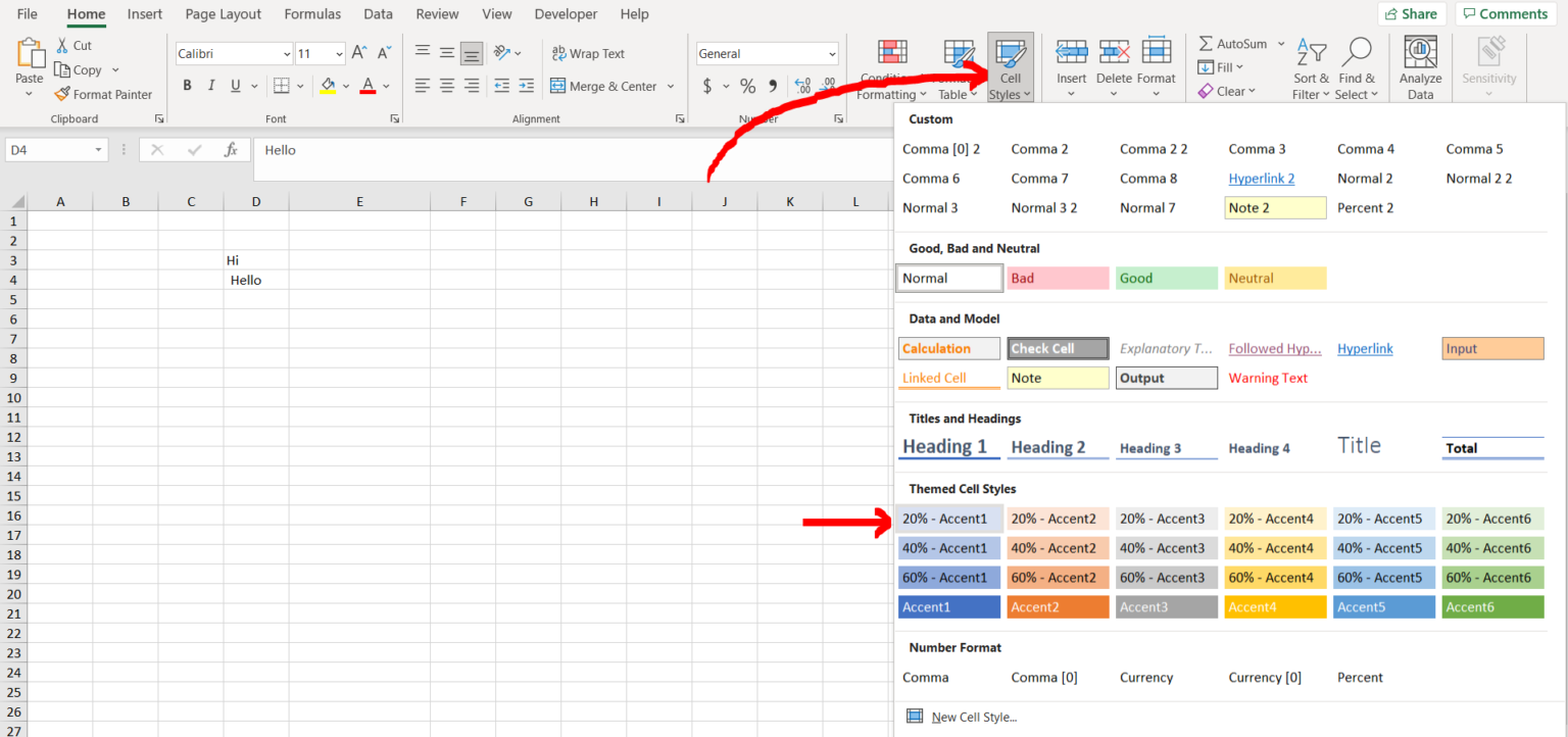 How To Apply Accent 5 Cell Style In Excel Masonlewersgustr