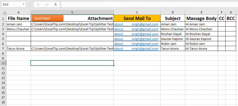 How To Attach An Email To Excel Worksheet