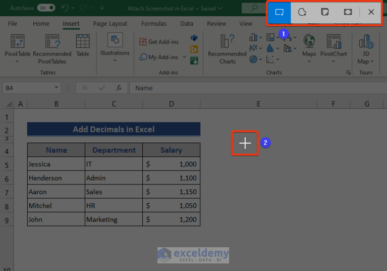 How To Attach Screenshot In Excel With Easy Steps Exceldemy