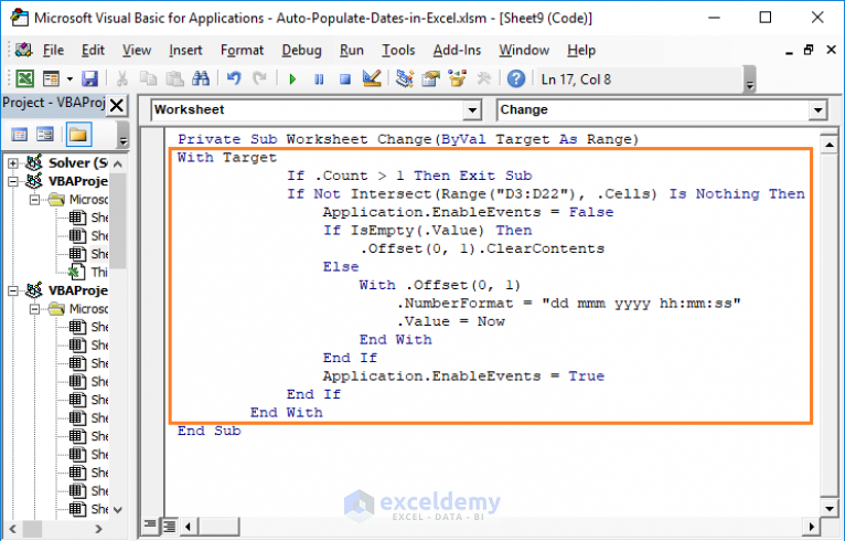 5 Ways to Auto Populate Date in Excel