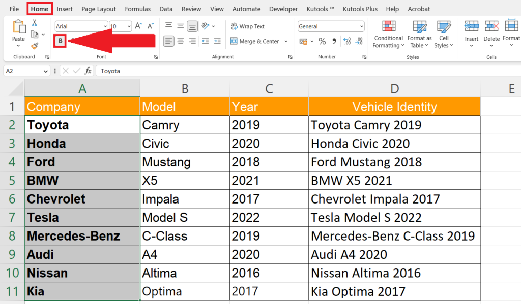 How To Bold In Microsoft Excel Spreadcheaters